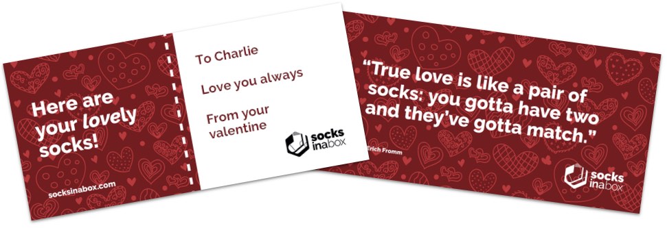 Valentine's sock subscription